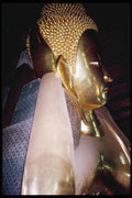 147054 Bangkok Wat Pho Reclining Buddha A4 Photo Print