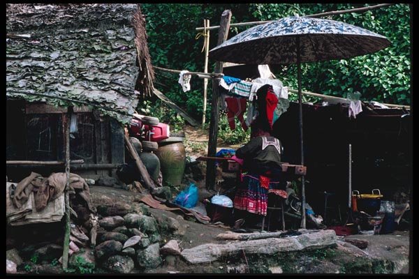 147063 Chiang Mai Meo Hill Tribe Village A4 Photo Print