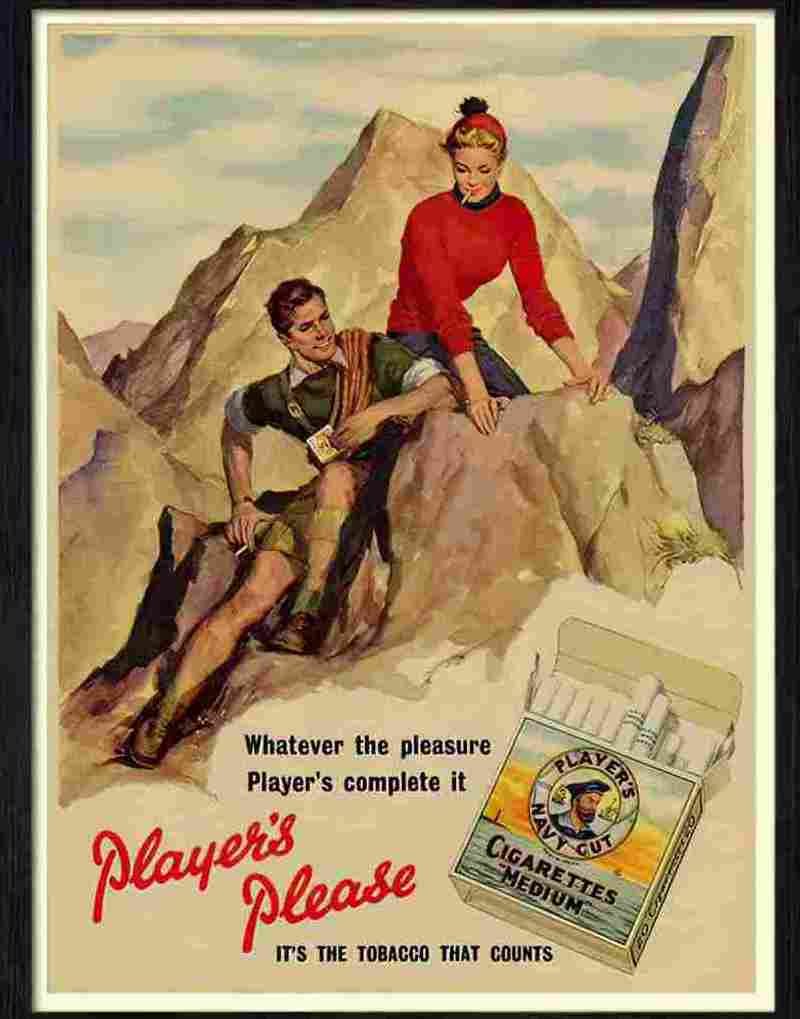 148 players cigarettes 1950s Advert A4 Photo Print