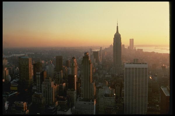 148000 New York Skyline At Sunset, Looking Downtown A4 Photo Print