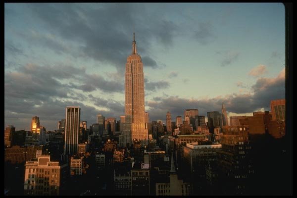 148012 Manhattan Skyline, Including Empire State Building, Sunset A4 Photo Print