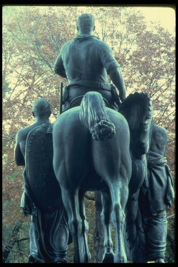 148014 Bronze Of Theodore Roosevelt And Equine A4 Photo Print