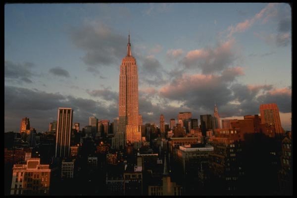 148021 Empire State Building From Midtown A4 Photo Print