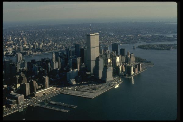 148022 Aerial View Of Lower Manhattan A4 Photo Print