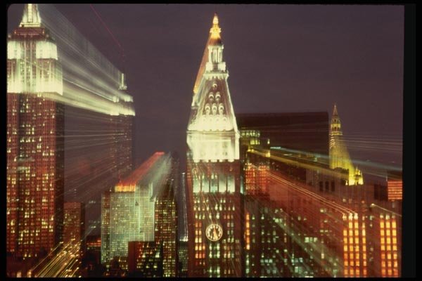148035 New York Zoom Special Effect, Empire State Building, Etc. A4 Photo Print