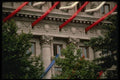 148042 Patriotic Bunting On Federal Customs House A4 Photo Print