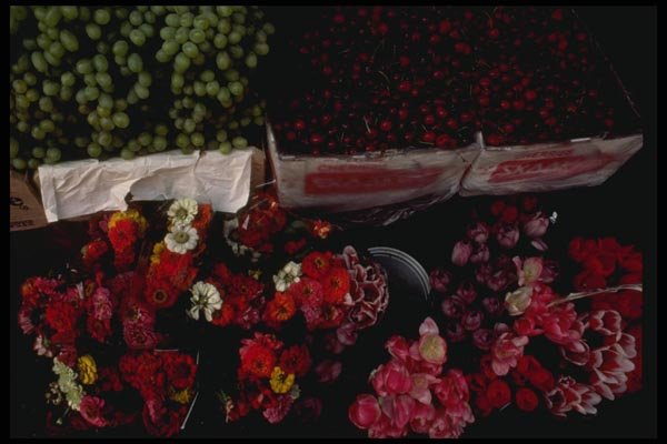 148051 Flowers And Fruit On Display A4 Photo Print