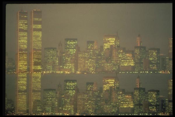 148058 New York, New York! Double Exposure Of Lower Manhattan A4 Photo Print