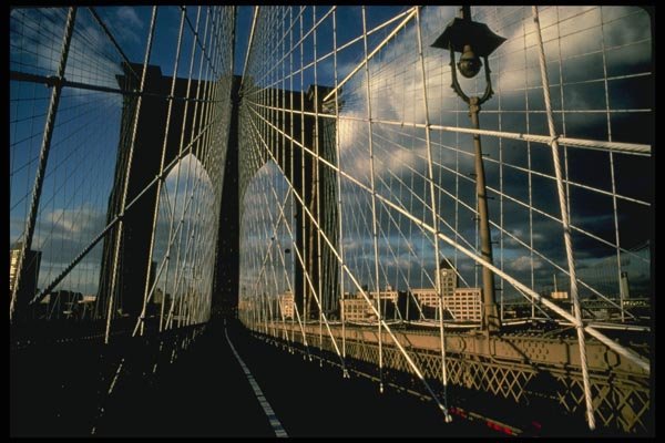 148063 Brooklyn Bridge A4 Photo Print