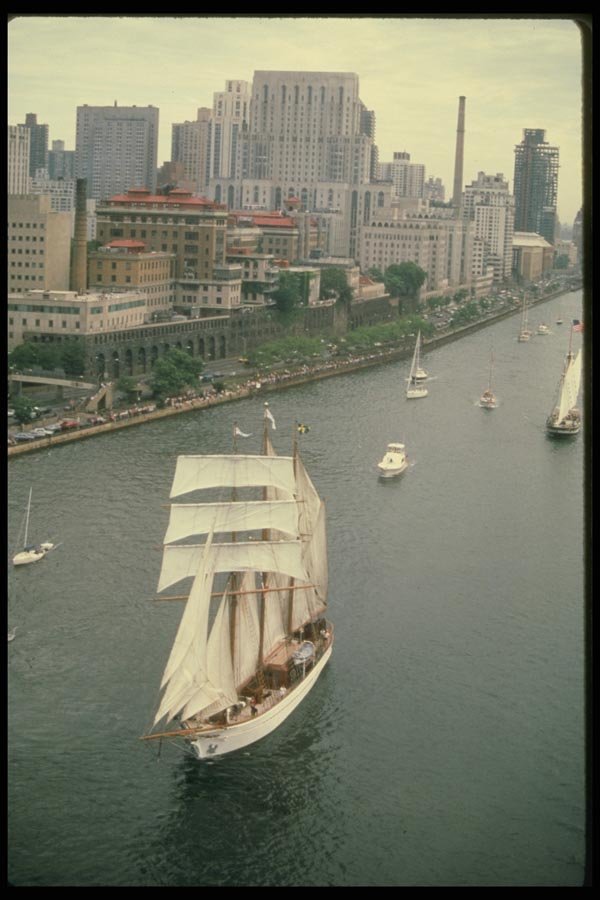 148078 Tall Ships, East River A4 Photo Print