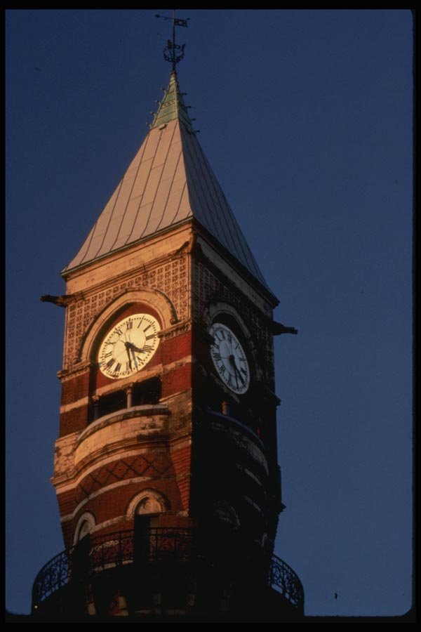 148079 Clock Tower, Jefferson Library A4 Photo Print