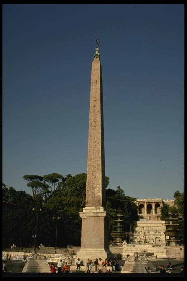 149024 Egyptian Obelisk In Piazza Del Popolo A4 Photo Print