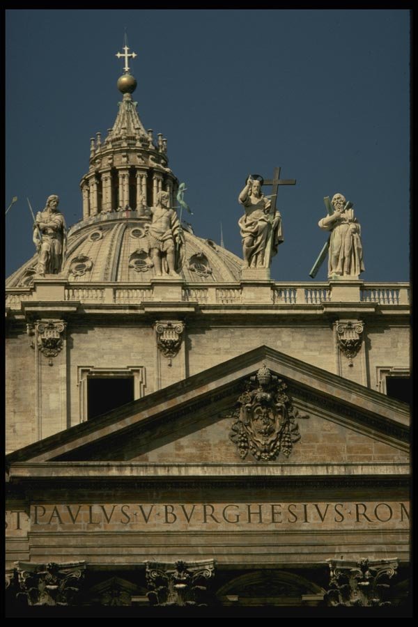 149044 Biblical Figures On St. Peter's Church A4 Photo Print