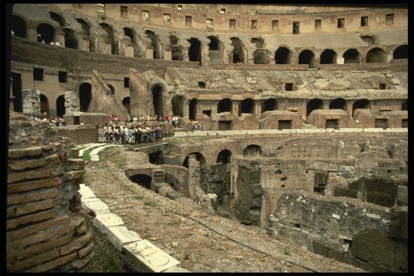 149055 Pathway Inside Colosseum A4 Photo Print