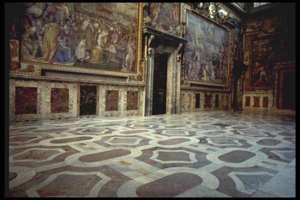 149059 Marble Mosaic And Paintings Inside Vatican Museum A4 Photo Print