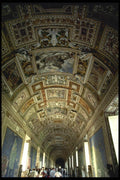 149060 Painted Ceiling Along Vatican Hallway A4 Photo Print