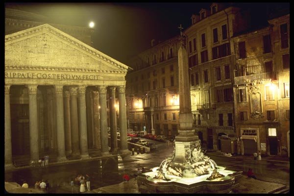 149068 The Pantheon In Moonlight A4 Photo Print
