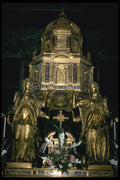 149073 Ornate Gold Sculpture Inside Santa Maria Maggiore A4 Photo Print