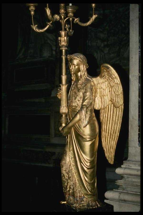 149074 Gold Angel Inside Santa Maria Maggiore A4 Photo Print