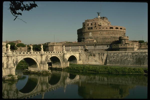 149079 Castle With Bridge And Statues A4 Photo Print