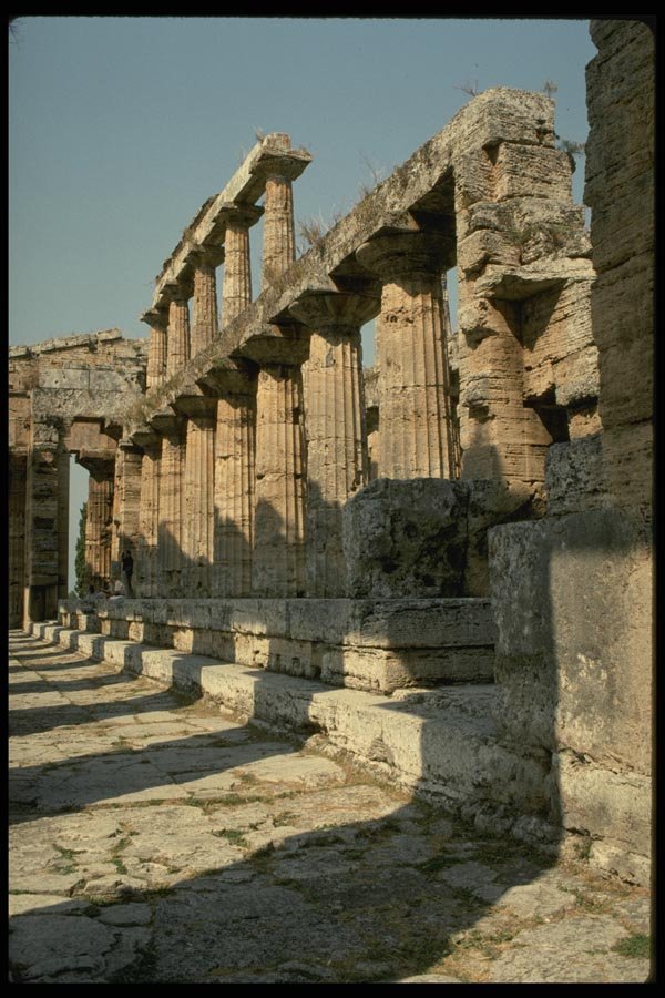 149087 Two Story Columns Remaining At Second Hera Temple, Paestum A4 Photo Print