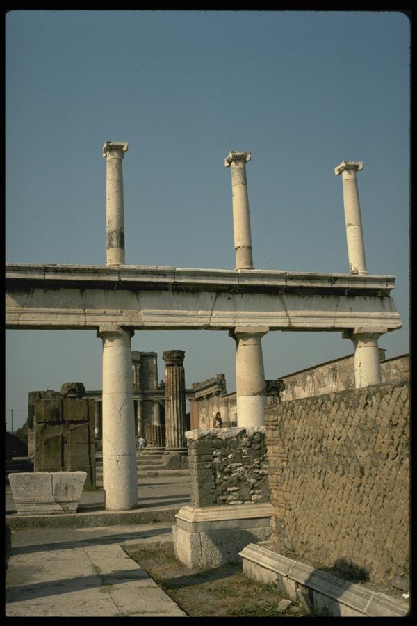 149093 Roman Forum With Basilica In Ruins Of Pompeii A4 Photo Print