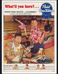 15 pabst blue ribbon beer bowling 1950 Advert A4 Photo Print