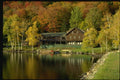 150003 Vermont Chalet By The Lake A4 Photo Print