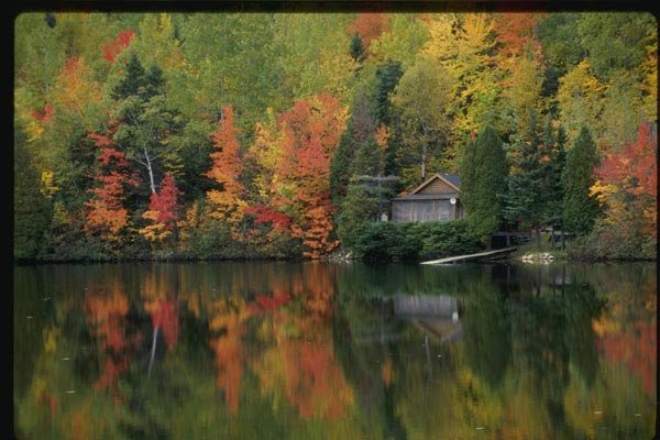 150086 Peaceful Cottage A4 Photo Print