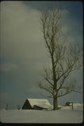 151040 Barn Rooftops In Snow A4 Photo Print