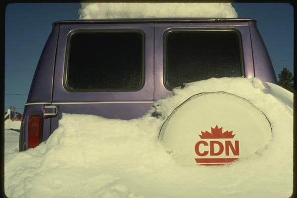 151064 Canadian Vehicle Deep In Snow A4 Photo Print