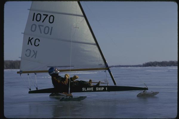 151073 Ice boating A4 Photo Print