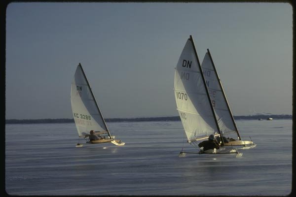 151074 Three Ice Boats Shining A4 Photo Print