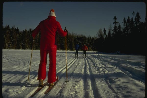 151075 Cross country Skiing A4 Photo Print