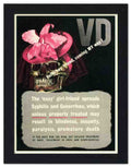 1517 vd health warning poster reginald mount war poster 1943 2 Vintage Advert A4 Photo Print