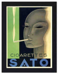 1540 cigarettes sato art deco advert 1930s 2 Vintage Advert A4 Photo Print