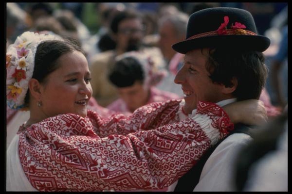 154026 Folkdancers, Mraclin Village, Croatia A4 Photo Print