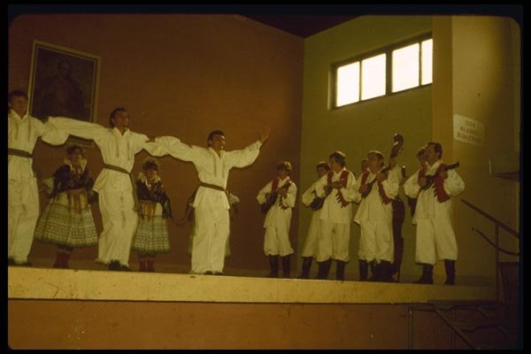 154030 Croatian Folkdancers And Musician A4 Photo Print