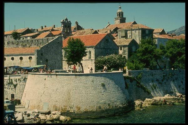 154036 Korcula Village On Island, Adriatic Sea A4 Photo Print