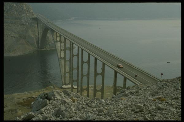 154064 Bridge To Island Krk A4 Photo Print
