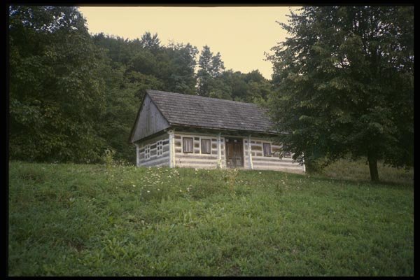 154099 Old Village House A4 Photo Print