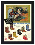 1542 acme cowboy boots 1950s 2 Vintage Advert A4 Photo Print