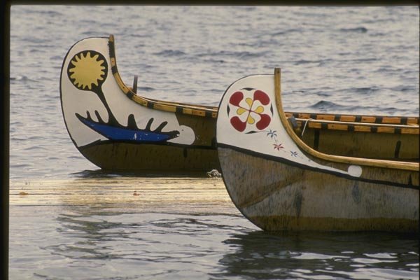 155000 War Canoes Ontario A4 Photo Print