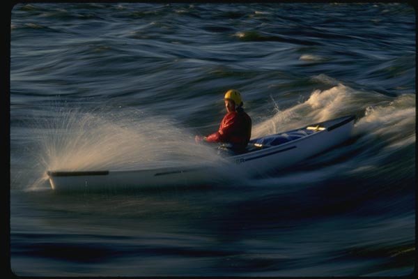 155001 Solo Canoe Surfing Ottawa River, Ontario A4 Photo Print