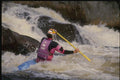 155002 White Water Canoe Rouge River, Quebec A4 Photo Print