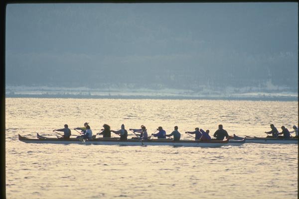 155012 Outrigger Canoe Racing Vancouver, B.C. A4 Photo Print