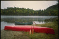 155014 Canoes Dumoine River, Quebec A4 Photo Print