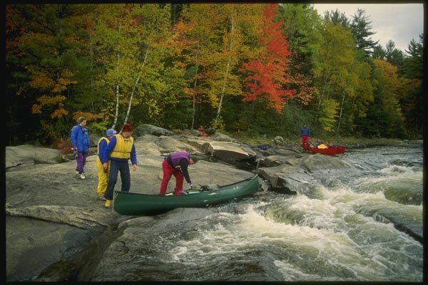 155016 Fall Canoeing Quebec A4 Photo Print