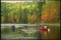 155018 Fall Canoeing Quebec A4 Photo Print