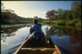 155021 Cedarstrip Canoe Quebec A4 Photo Print